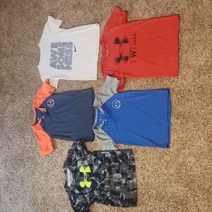 Bundle of 5 UA boys shirts (4 Under Armour & 1 Nike)